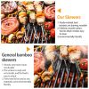 10Pcs BBQ Skewers 16" inch Kabob Skewers V-Shape Stainless Steel Shish Kebab Sticks Reusable Barbecue Skewers Set BBQ Grill Skewers