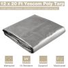 12x20ft Heavy Duty Poly Tarp/ Silver+Black