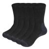 Mens Moisture Wicking Mid Calf Thermal Work Boot Sports Hiking Socks( 5 Pairs/Pack)