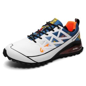 Men's Outdoor Off-road Running Shoes Air Cushion Mountaineering (Option: Ice Blue-42)